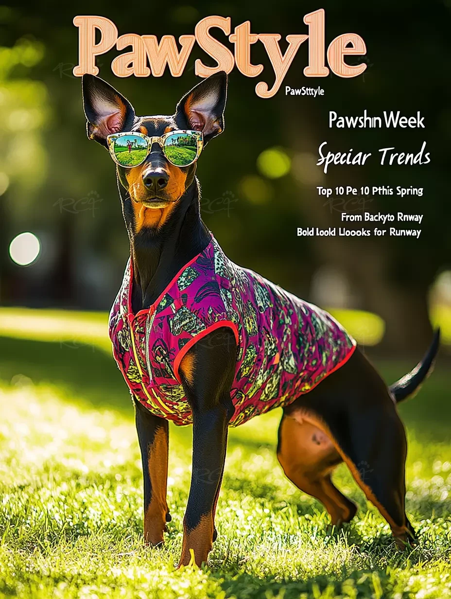 Pet Portrait Fashion Magazine Canvas