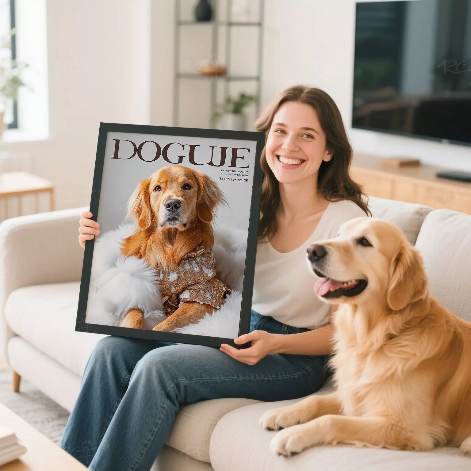 Pet Portrait Fashion Magazine Canvas