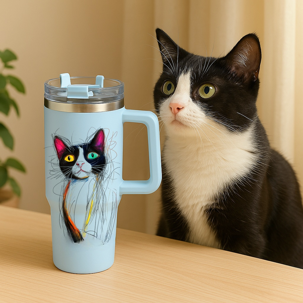Pet Portrait Customized Tumbler Gift