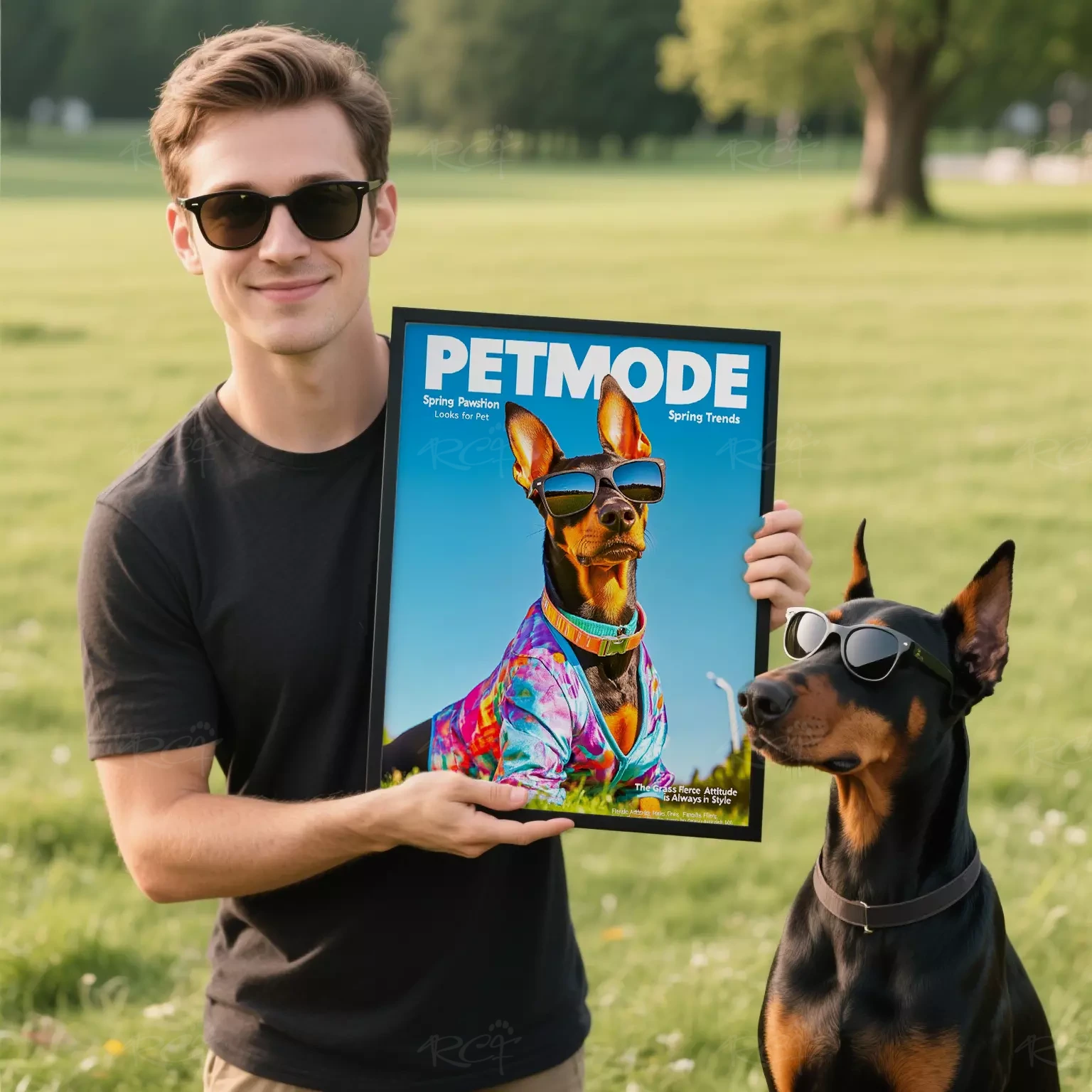 Pet Portrait Fashion Magazine Canvas