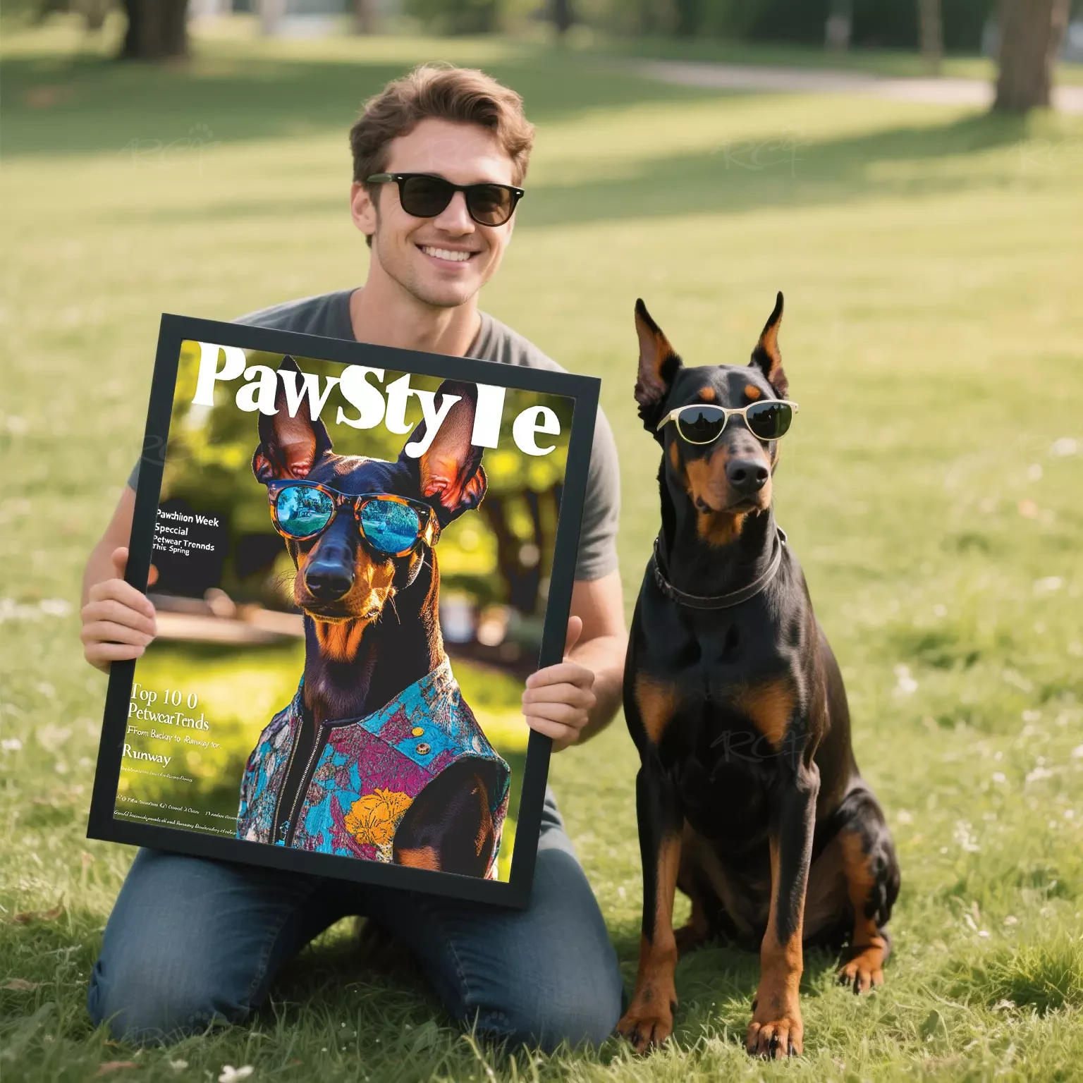 Pet Portrait Fashion Magazine Canvas