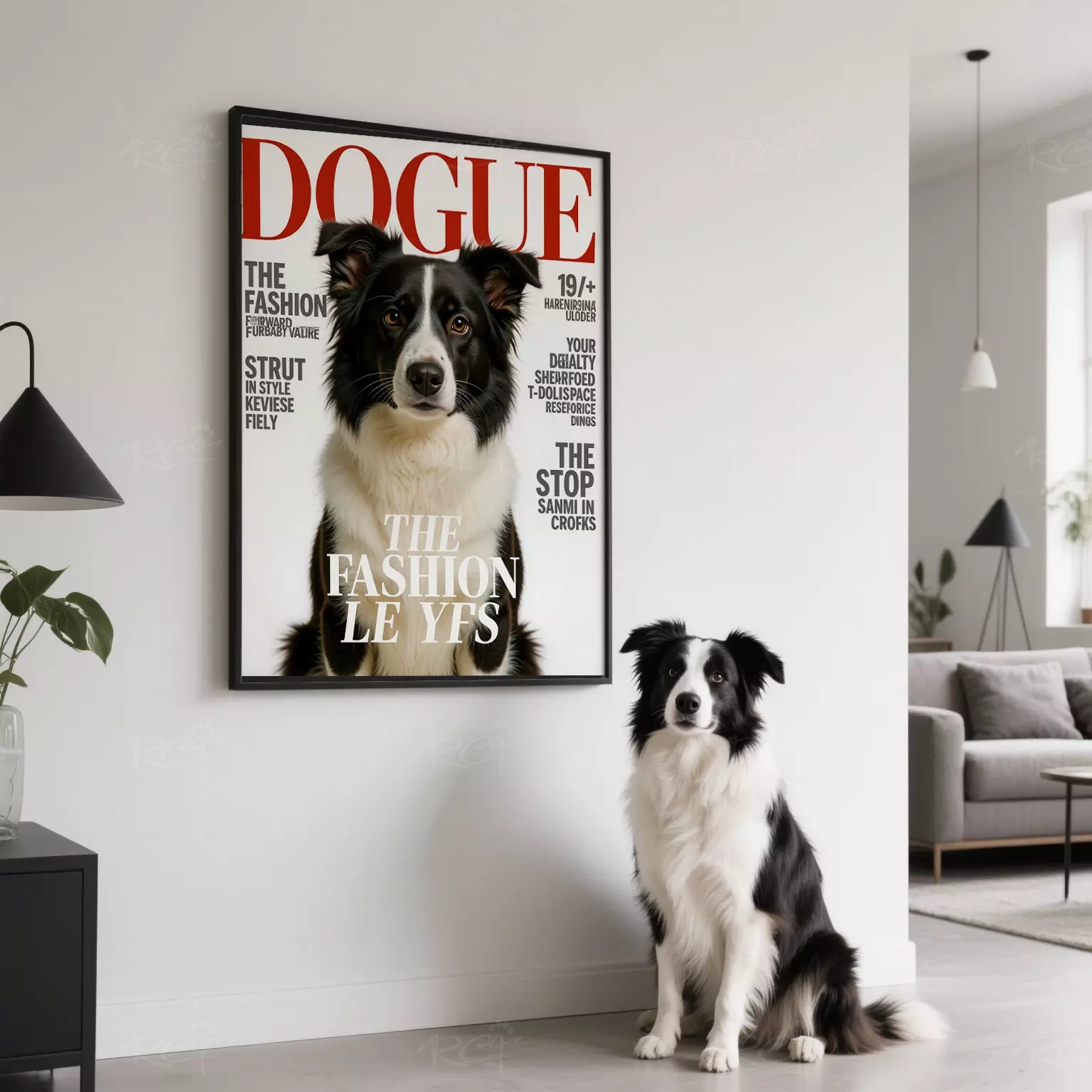 Pet Portrait Fashion Magazine Canvas