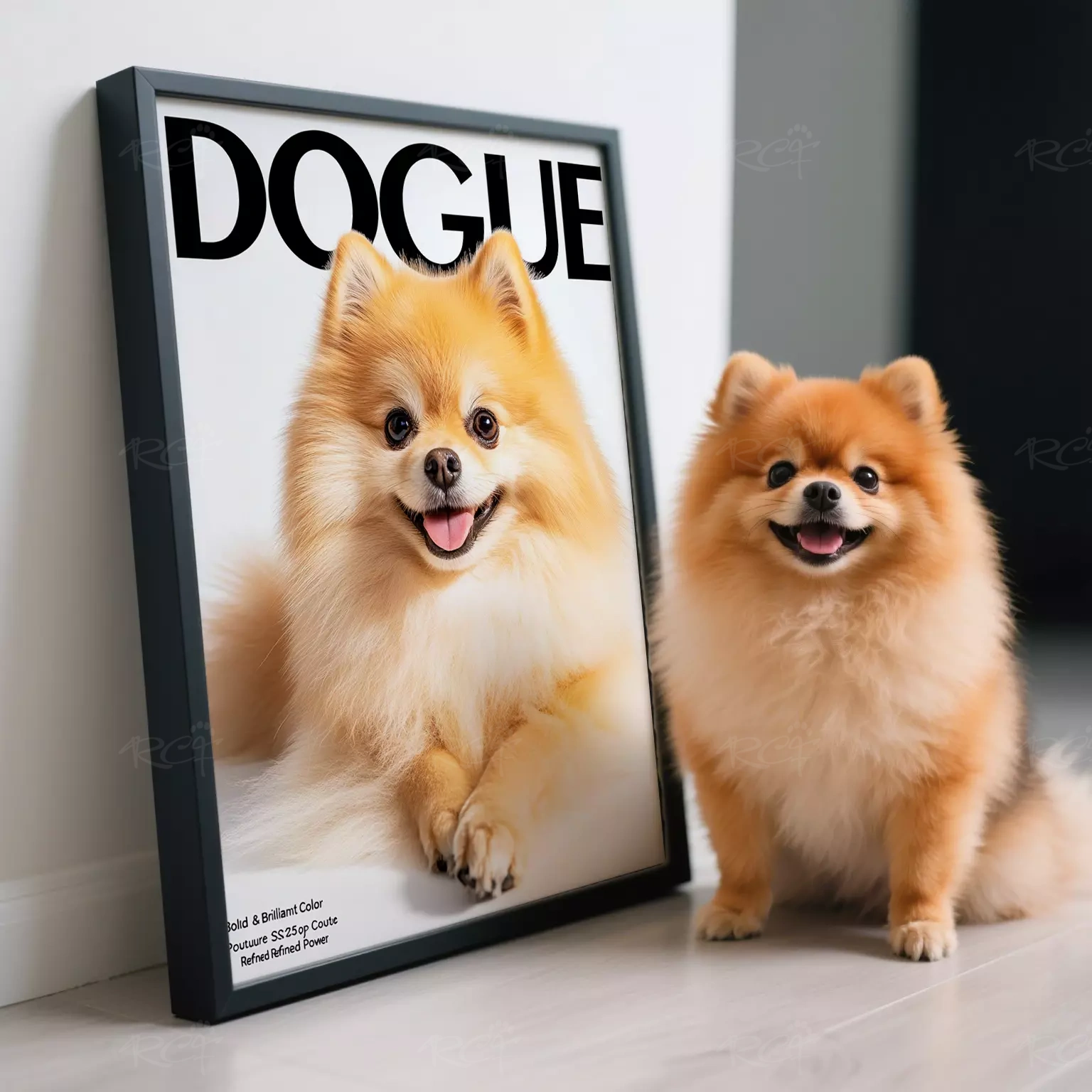 Pet Portrait Fashion Magazine Canvas