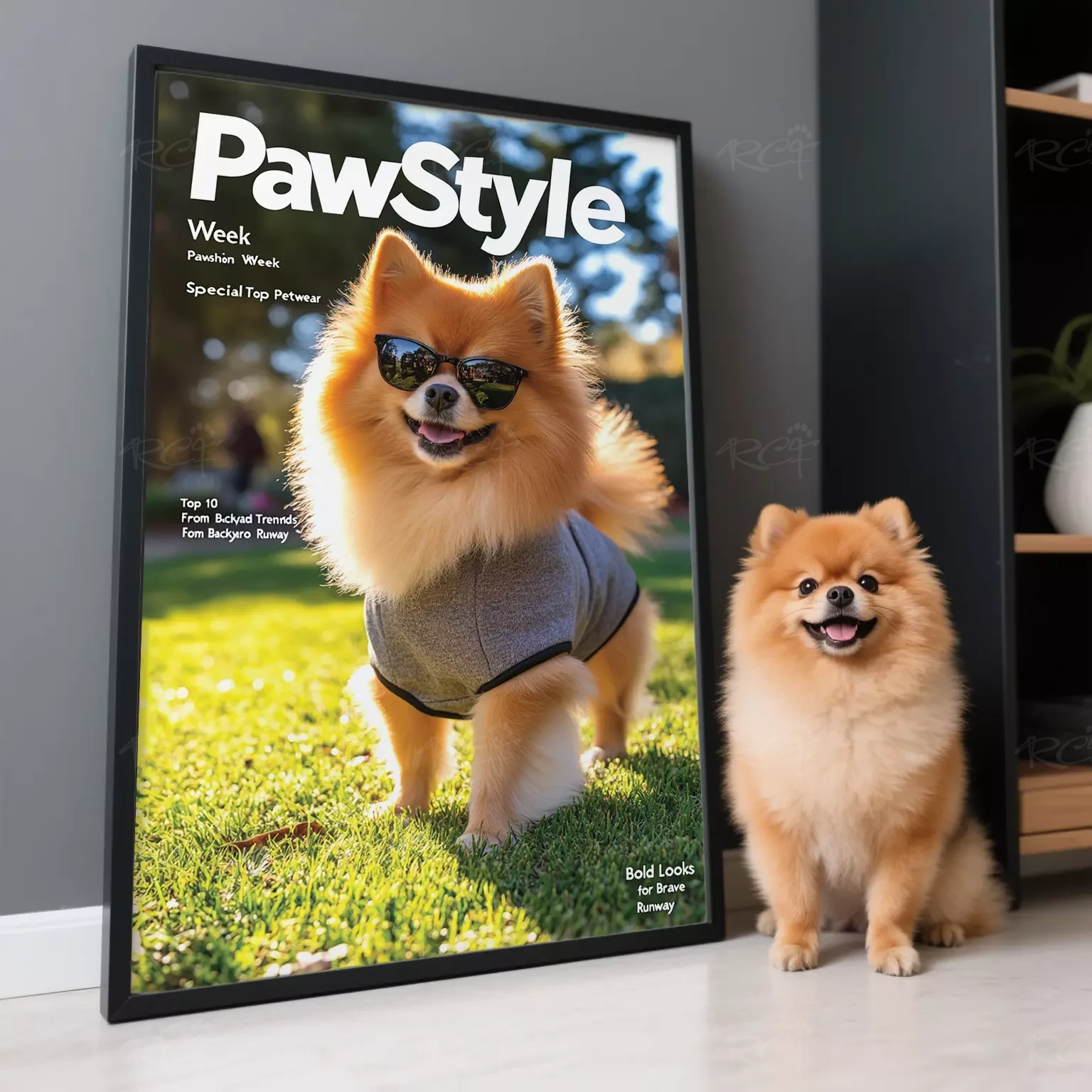 Pet Portrait Fashion Magazine Canvas