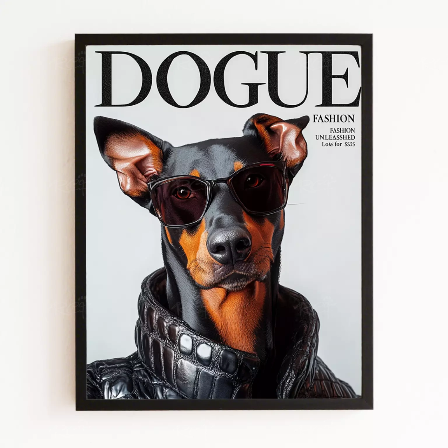 Pet Portrait Fashion Magazine Canvas