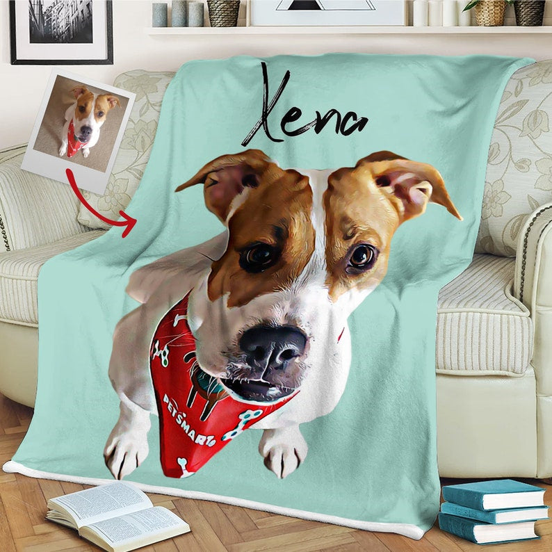 Custom Dog Blanket Personalized Pet Photo Blanket Personalized Dog Blankets Cat Picture Blanket Your Pet On A Blanket