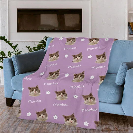 Custom Pet Blanket Custom Dog Photo Blanket With Name