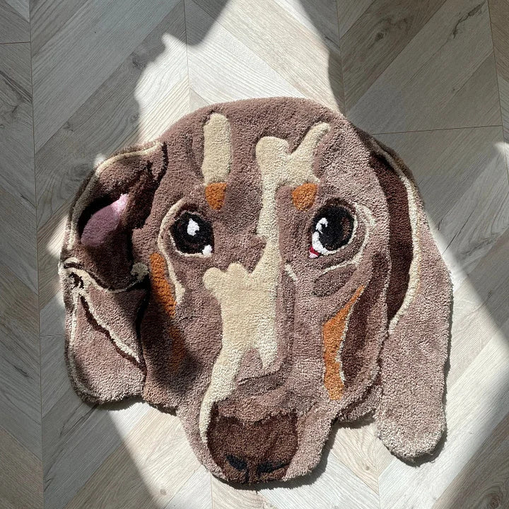 CUSTOM PET RUG - Tufted Rug - Personalised Pet Dog Portrait Rug