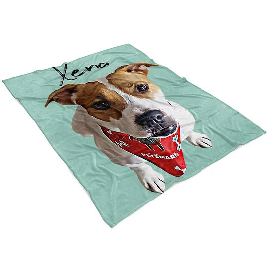 Custom Dog Blanket Personalized Pet Photo Blanket Personalized Dog B RealCanvasFarm